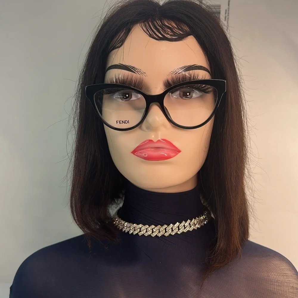 💯 - New - Authentic Fendi Demo Cat Eye Ladies Eyeglasses FE50026I 001 53